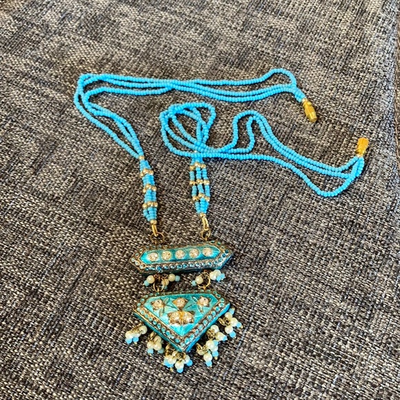Rajasthani Enamel Work Necklace - Picture 2 of 4